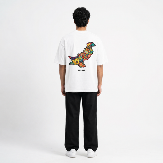 AZAADI OVERSIZED TEE (White)