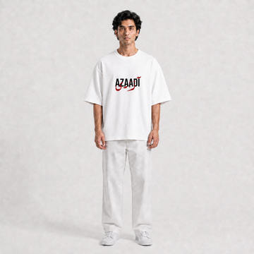 AZAADI OVERSIZED TEE (White)