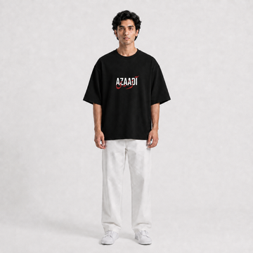 AZAADI OVERSIZED TEE (Black)