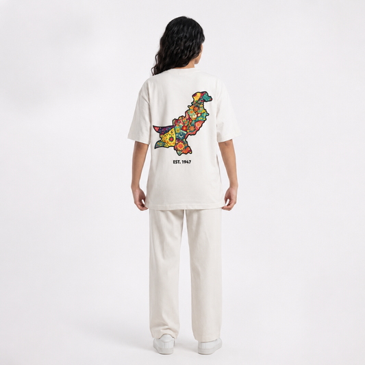 AZAADI OVERSIZED TEE (White)