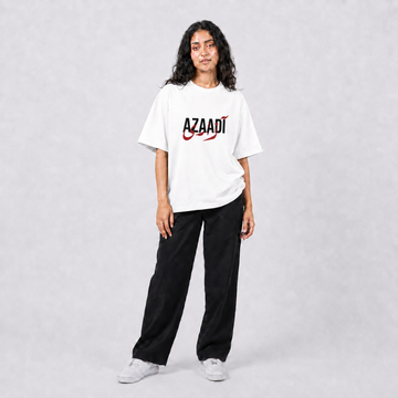 AZAADI OVERSIZED TEE (White)