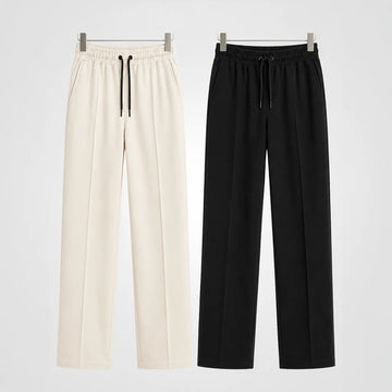 Pack of 2 Beige & Black Straight-Leg Trousers