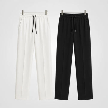 Pack of 2 White & Black Straight-Leg Trousers