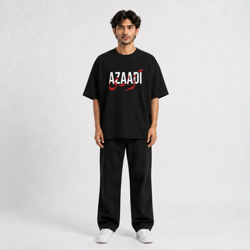 AZAADI OVERSIZED TEE (Black)