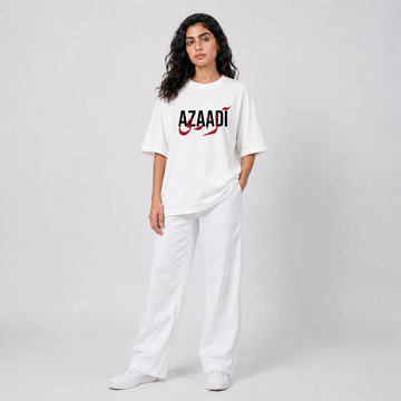 AZAADI OVERSIZED TEE (White)