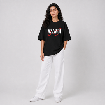 AZAADI OVERSIZED TEE (Black)